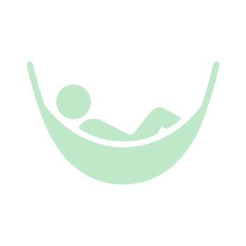 Person relaxing in a hammock